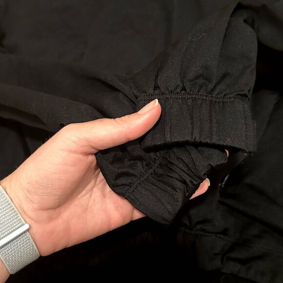 Fabletics Women XS Black Europa Pullover Fleece Lined Cowl Neck Sweater Stretch - Picture 5 of 8